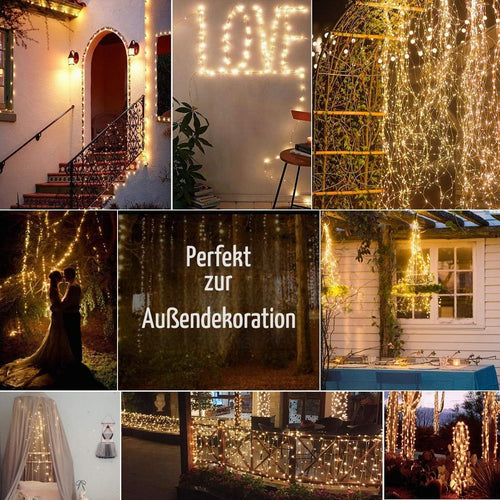 Augone 2 Stück lichterkette usb, 12m 120 LED Lichterkette Innen Warmweiß