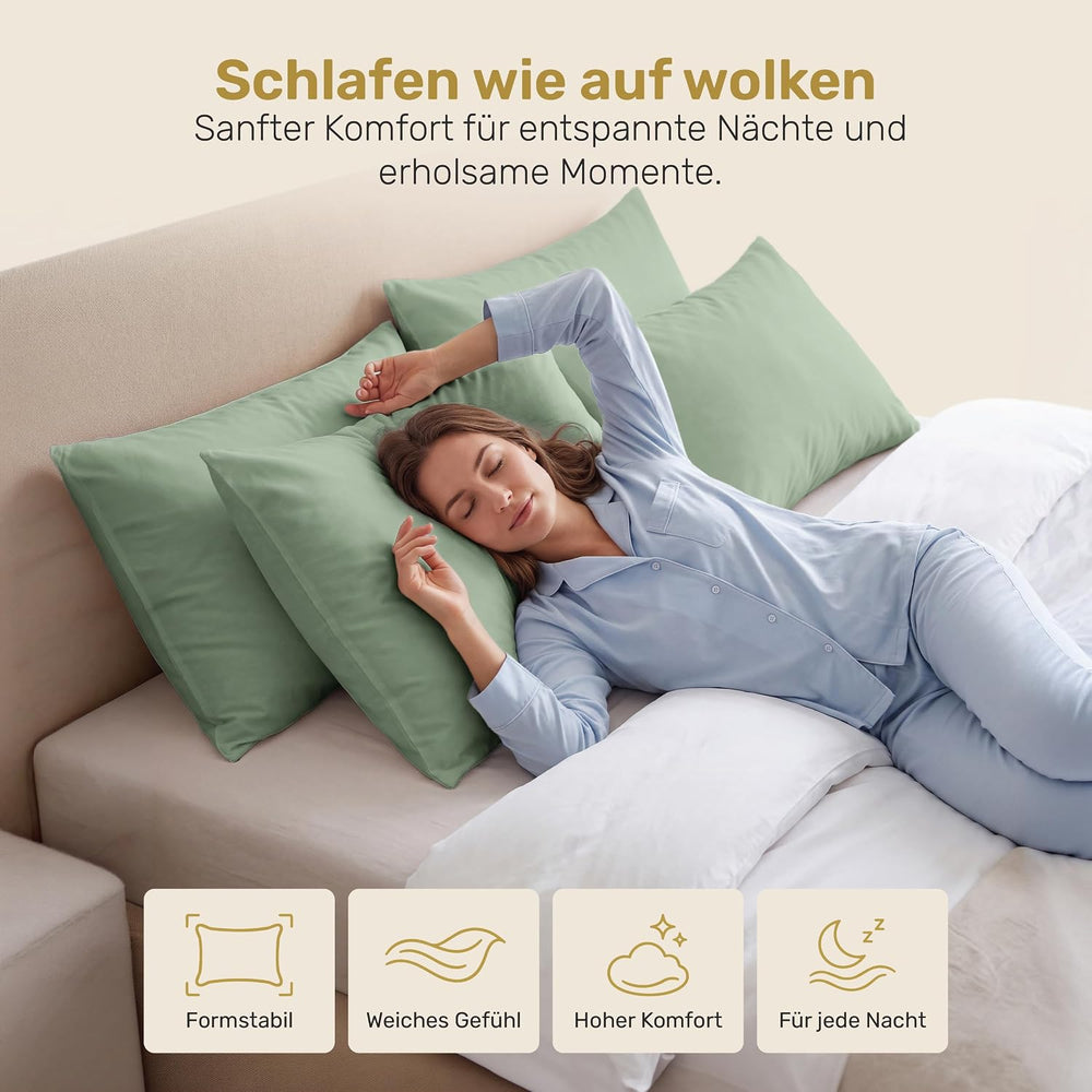 Lavea® 2er Set Kissenbezug - 40x40 - Eukalyptus