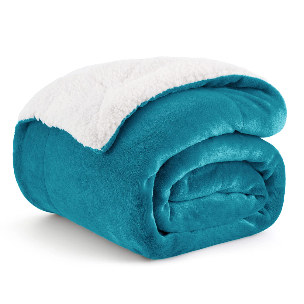 BEDSURE Sherpa Kuscheldecke Flauschig 150x200 - Sofadecke, Grau