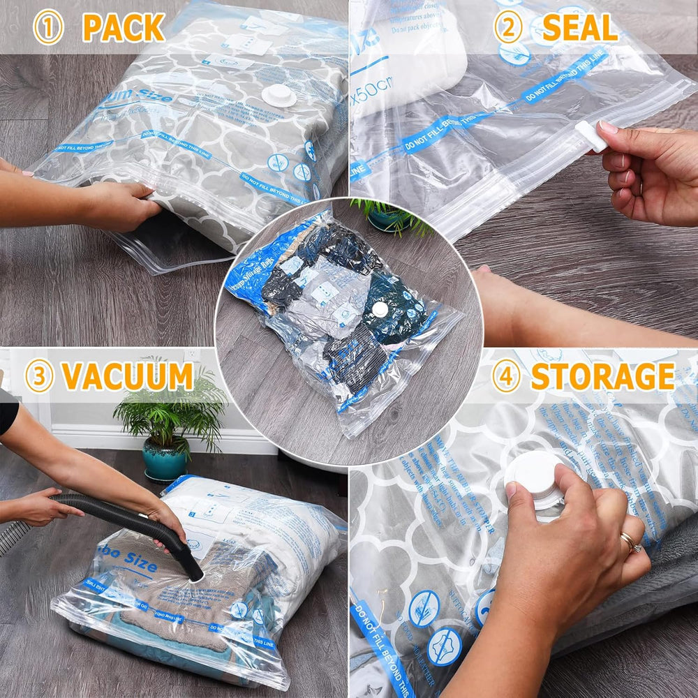 MEIQIHOME 8 Vakuumbeutel für Kleidung in 3 Größen