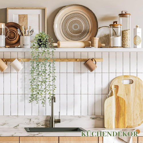 BTSD-home Hängepflanze Künstlich Kunstpflanze mit Topf Für Home Wand Deko