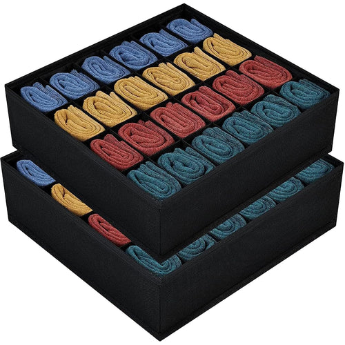 DIMJ Schrank Schubladen Organizer - 48 Fächer (2x24) Socken Organizer