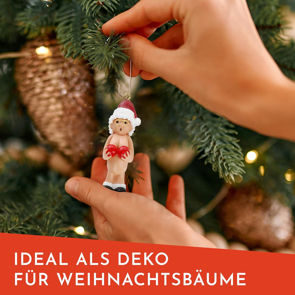 Nordstern Nackter Weihnachtsmann Anhänger 2er Set, 5,5 cm, Bunt