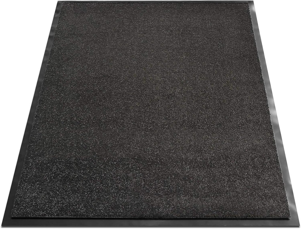 Floordirekt Schmutzfangmatte Monochrom | Fussmatte in 10 Größen & 8 Farben | Türmatte für innen & außen (40 x 60 cm, Schwarz)