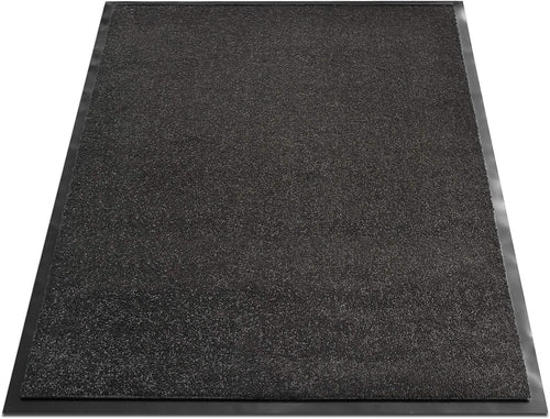 Floordirekt Schmutzfangmatte Monochrom | Fussmatte in 10 Größen & 8 Farben | Türmatte für innen & außen (40 x 60 cm, Schwarz)