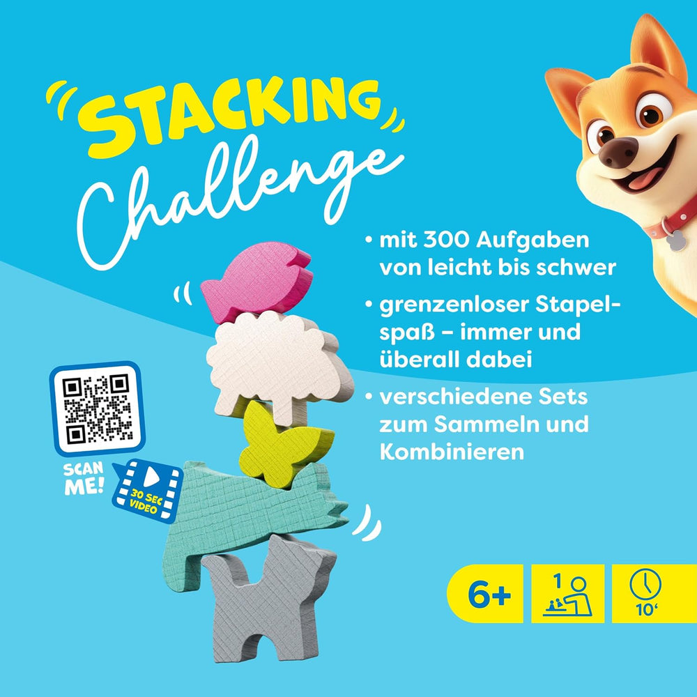 HABA Stacking Challenge Animals - Geschicklichkeitsspiel & Stapelspiel ab 6