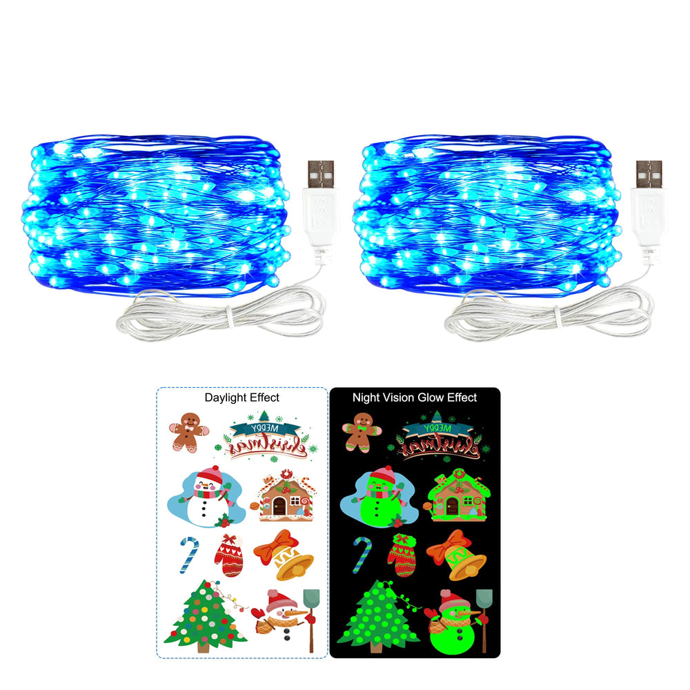 2 Stück LED Lichterkette, 30LED 3M / 10Ft USB lichterkette außen/innen Wasserdichte für Schlafzimmer, Hof, Hochzeit, Weihnachten, DIY etc (Warmweiß)