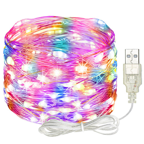 litogo Led Lichterkette mit USB, 5M 50 LED Lichterkette Innen mit Stecker, Wasserdicht Micro Lichterketten Außen für Party, Garten, Hochzeit, Weihnachten, Zimmer Deko, Warmweiß