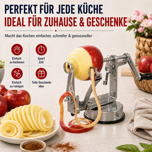 GOODS+GADGETS® Apfelschäler & Apfelschneider 3-in-1 Apfelschälmaschine