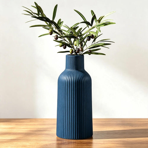 Vase für Pampasgras，20cm Keramik Vase Weiß Matt Rund Modern Design, Boho Style for deko Aesthetic, Blumenvase für Wohnzimmer, Schlafzimmer Dekoration, Einfach Nordic Stil(Weiß)