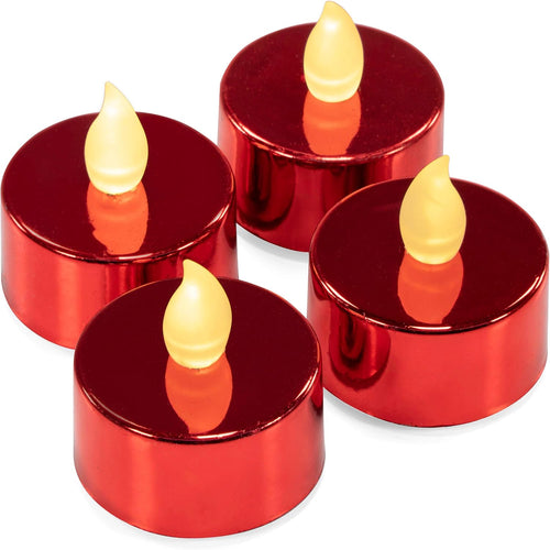 LED Teelichter rot, 4er Set