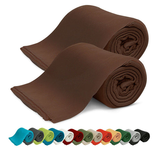 KiGATEX Polar Fleecedecken 2er Set Silber 130x160 cm Oeko-TEX® ca. 420g