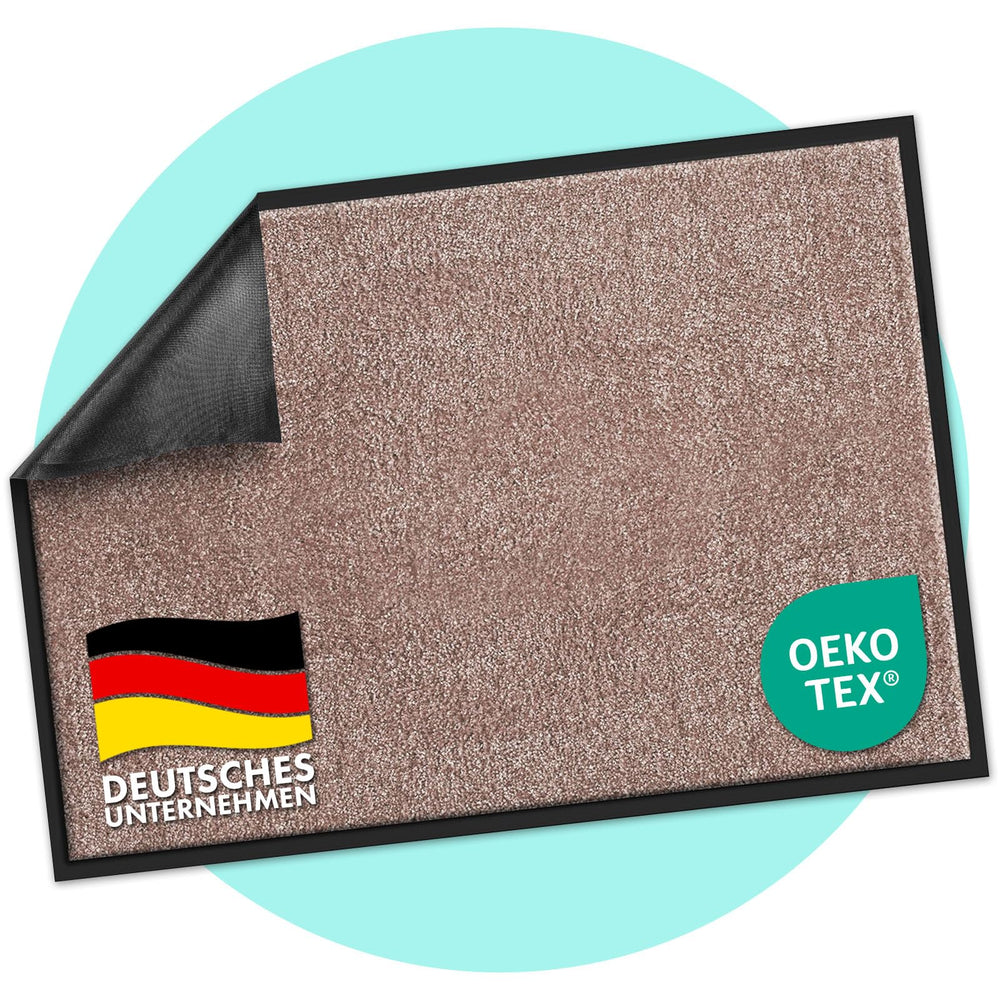 casa pura Schmutzfangmatte Rhine, Fußmatte, Türmatte für Eingangsbereich, Fußabtreter, Türvorleger, Sauberlaufmatte (40x60 cm, Grün)