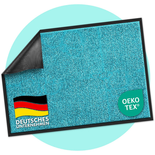 casa pura Schmutzfangmatte Rhine, Fußmatte, Türmatte für Eingangsbereich, Fußabtreter, Türvorleger, Sauberlaufmatte (40x60 cm, Grün)