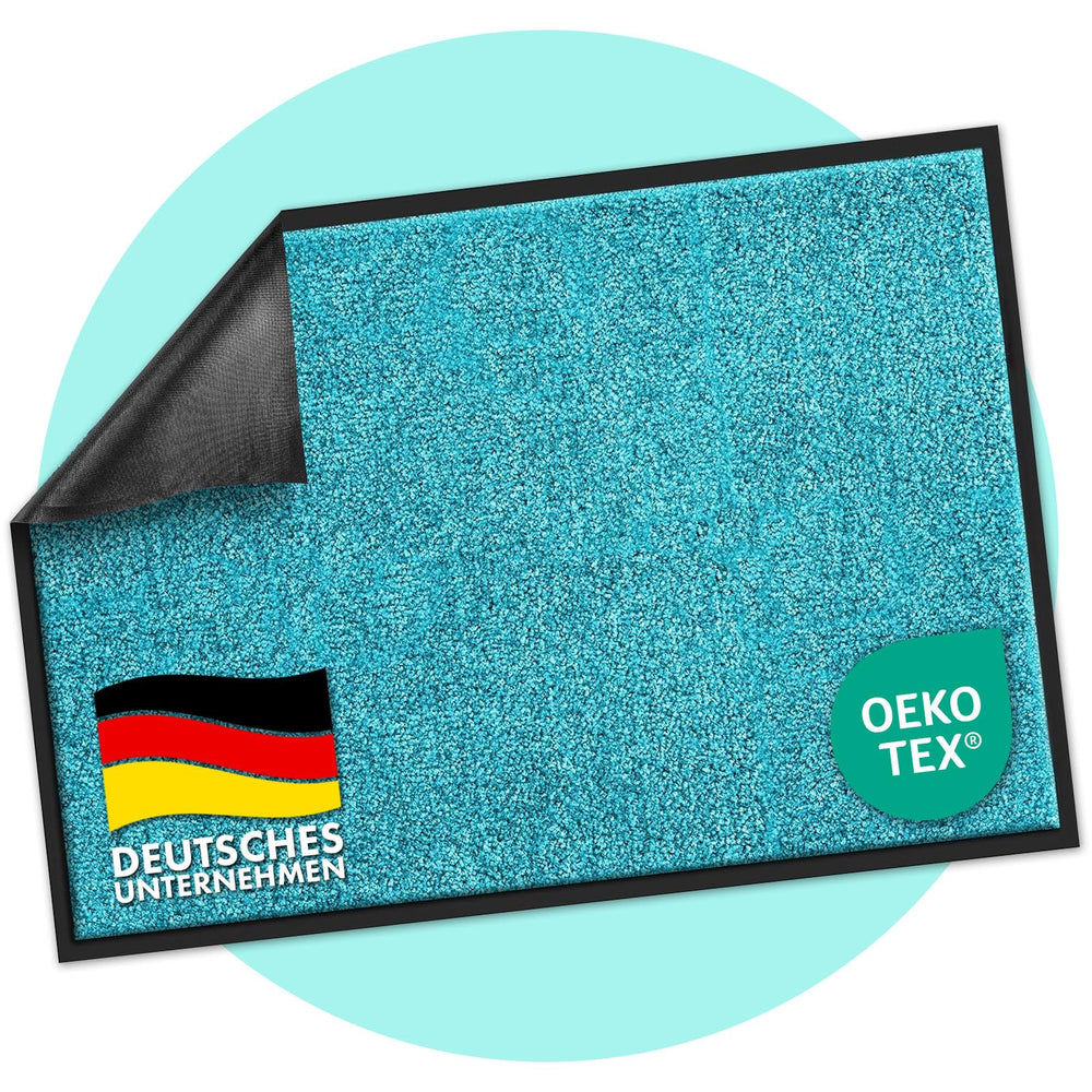 casa pura Schmutzfangmatte Rhine, Fußmatte, Türmatte für Eingangsbereich, Fußabtreter, Türvorleger, Sauberlaufmatte (40x60 cm, Grün)