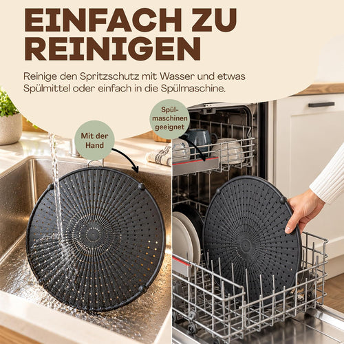 Netrox Spritzschutz Pfannen faltbar aus Silikon bis 30cm