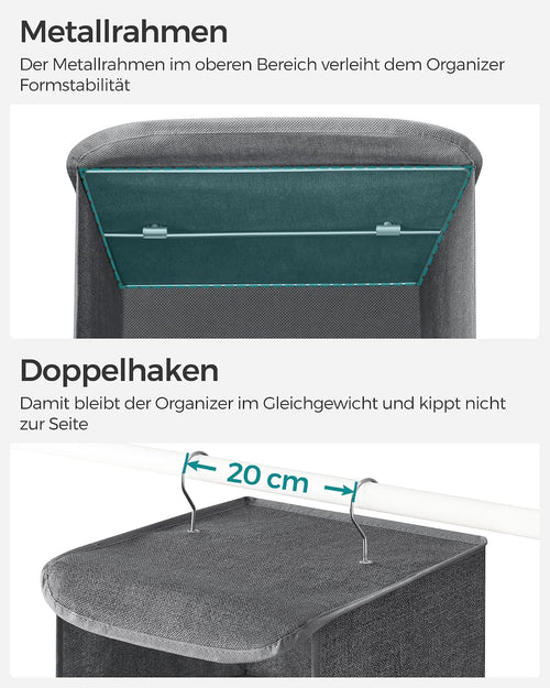 SONGMICS Hängeorganizer, 5 Fächer, Faltbar