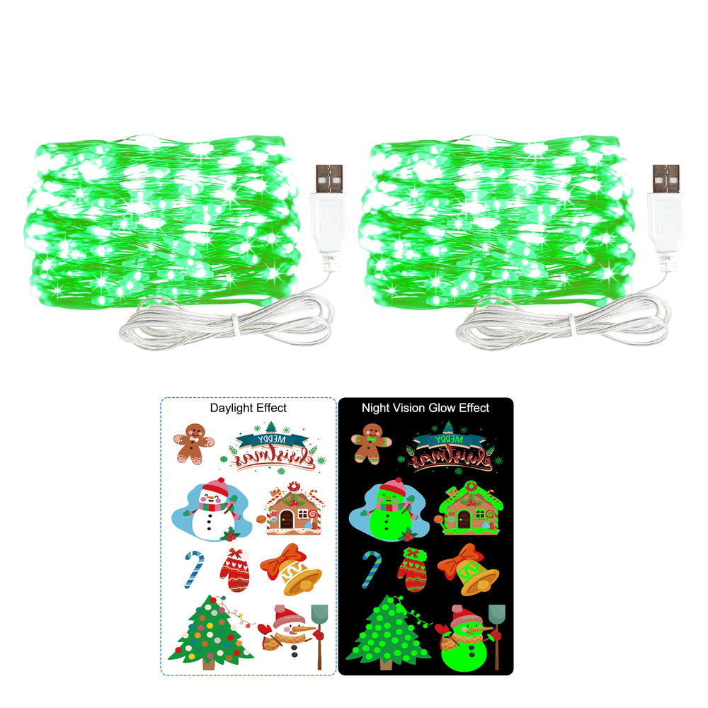 2 Stück LED Lichterkette, 30LED 3M / 10Ft USB lichterkette außen/innen Wasserdichte für Schlafzimmer, Hof, Hochzeit, Weihnachten, DIY etc (Warmweiß)