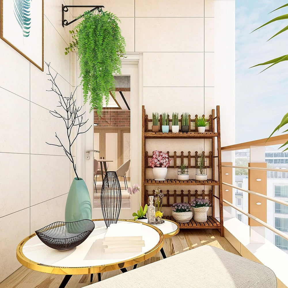 Huryfox Künstliche Pflanzen Hängend Farn Ranken - Kunststoff Ivy Blätter Dekoration für Innen und Außenbereiche, Künstliche Blattpflanzen Deko für Wohnzimmer, Küche, Balkon, Garten, Schlafzimmer