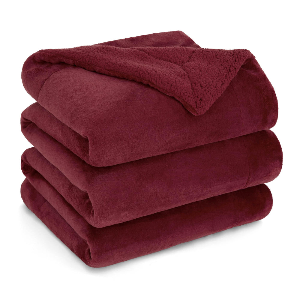 BEDSURE Sherpa Kuscheldecke Flauschig 150x200 - Sofadecke, Grau