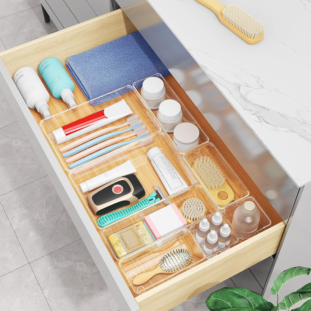 Radikor Schubladen Organizer 16-teilig, Schminktisch Organizer 4 Größen