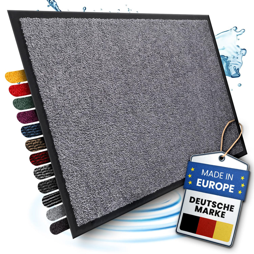 Bodenständig® Saubere Schuhe Dank saugstarkem Stoff (robust) perfekte Größe Anthrazit in 40x60cm - Fußmatte innen, Fussmatte innen - Schmutzfangmatte für innen Türmatte
