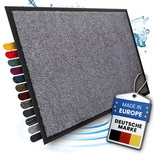Bodenständig® Saubere Schuhe Dank saugstarkem Stoff (robust) perfekte Größe Anthrazit in 40x60cm - Fußmatte innen, Fussmatte innen - Schmutzfangmatte für innen Türmatte