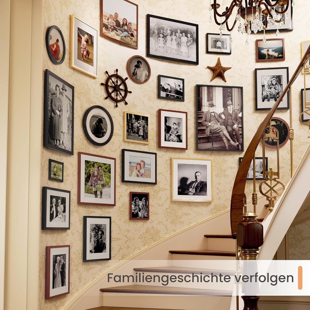 upsimples 3 Pack Bilderrahmen A4, Bilderrahmen Kinderzeichnungen A4，Picture Frame Schwarz für Fotos, Bilder, Poster