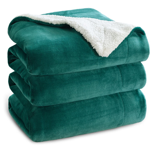 BEDSURE Sherpa Kuscheldecke Flauschig 150x200 - Sofadecke, Grau