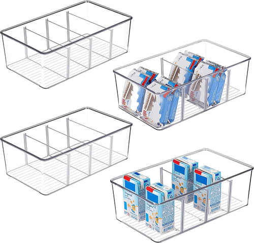 Kühlschrank Organizer mit Fächern, 4 Stück