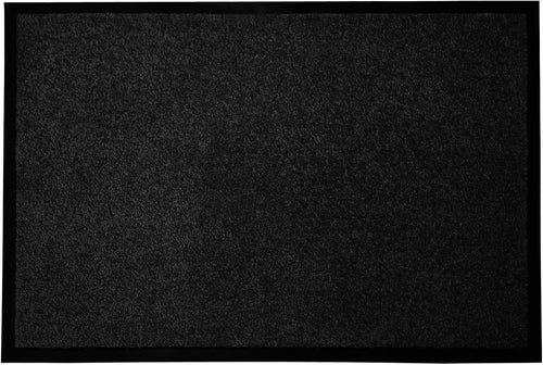 Floordirekt Schmutzfangmatte Monochrom | Fussmatte in 10 Größen & 8 Farben | Türmatte für innen & außen (40 x 60 cm, Schwarz)