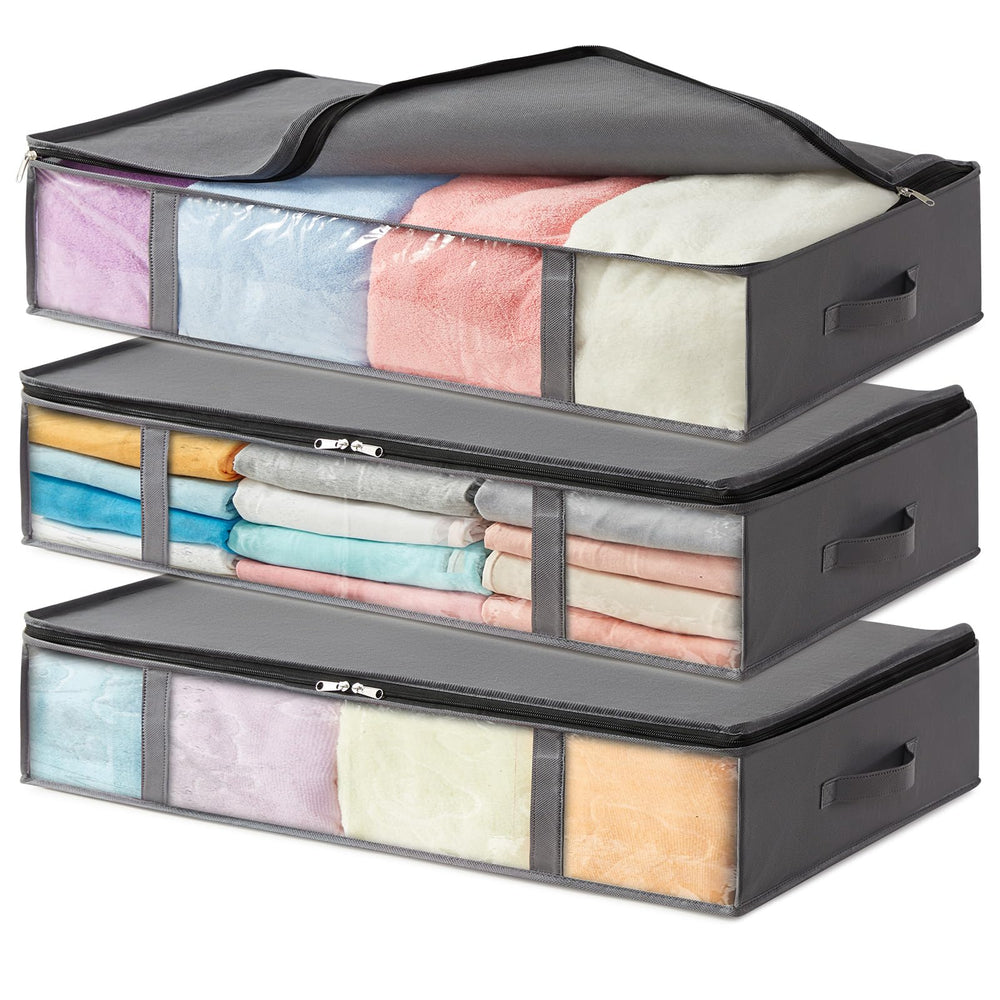 Lifewit 2 Stück 40L Unterbett Aufbewahrungsbox, Faltbare Unterbettkommode