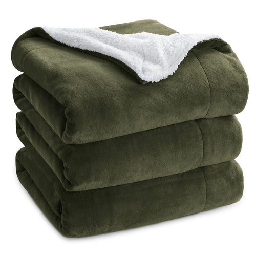 BEDSURE Sherpa Kuscheldecke Flauschig 150x200 - Sofadecke, Grau