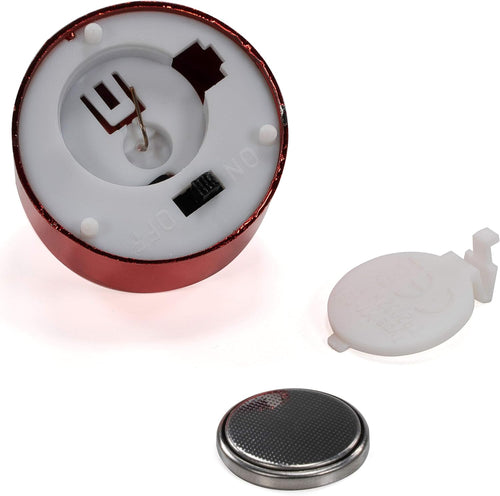 NIPACH 4er Set LED Teelicht Farbe: Rot – Leuchtfarbe: Warm Weiß