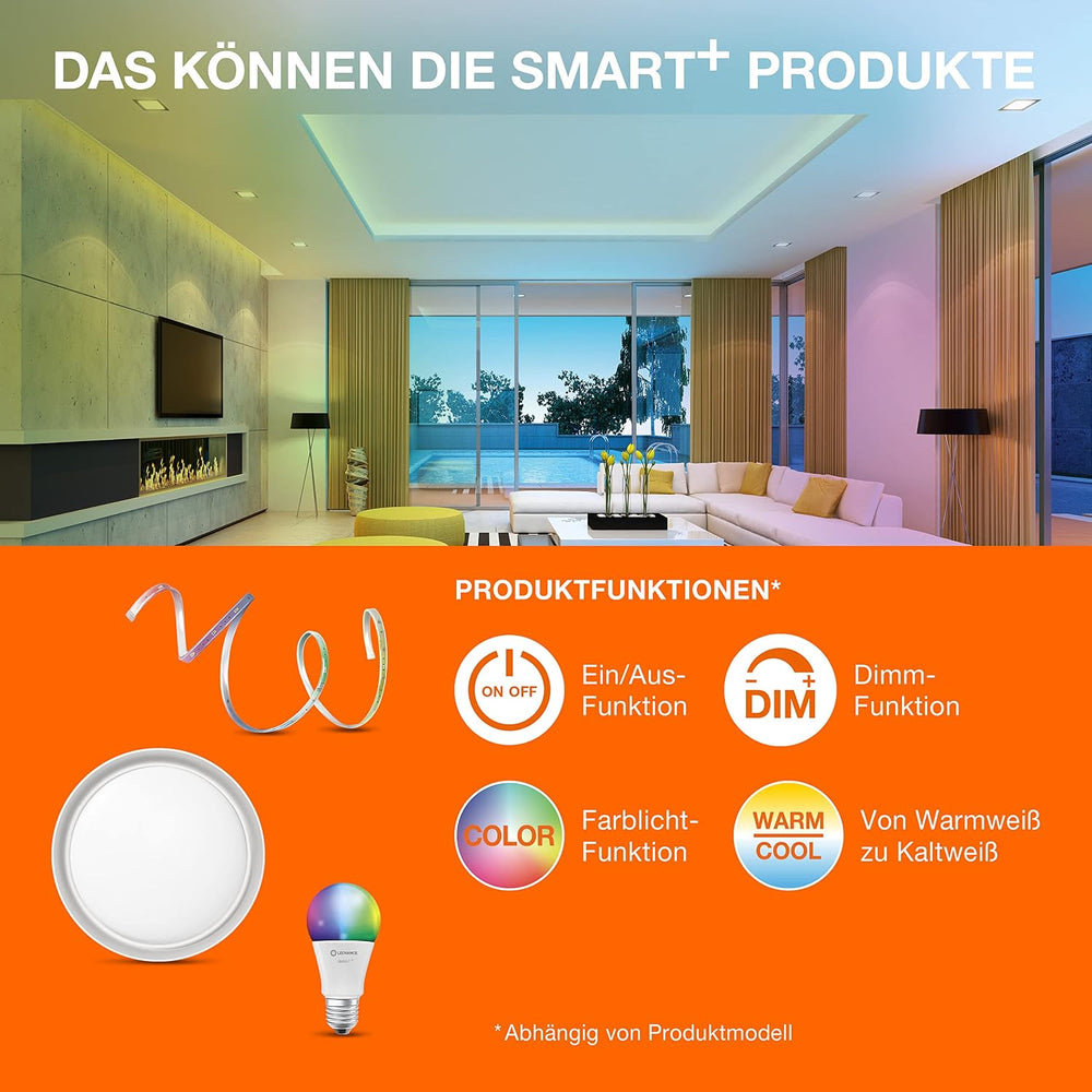 LEDVANCE SMART+ Filament Edison Dimmable Warmweiß 2400 K 6 W