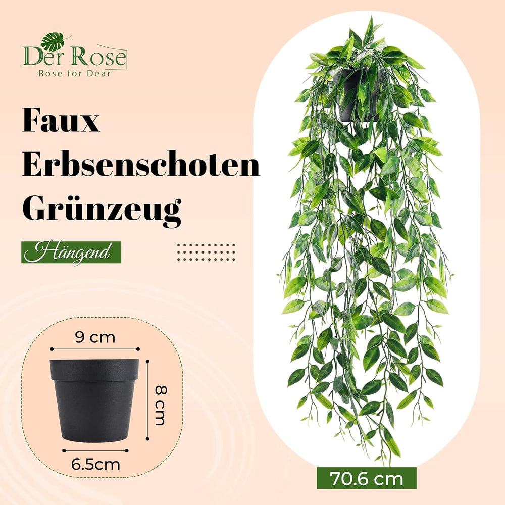 Der Rose Kunstpflanze Künstliche Pflanzen Hängepflanze Künstlich Hängend Fake Plant Kunstpflanzen Wand Für Wohnzimmer Wanddeko Zimmer Bücherregal Deko Aesthetic Room Decor