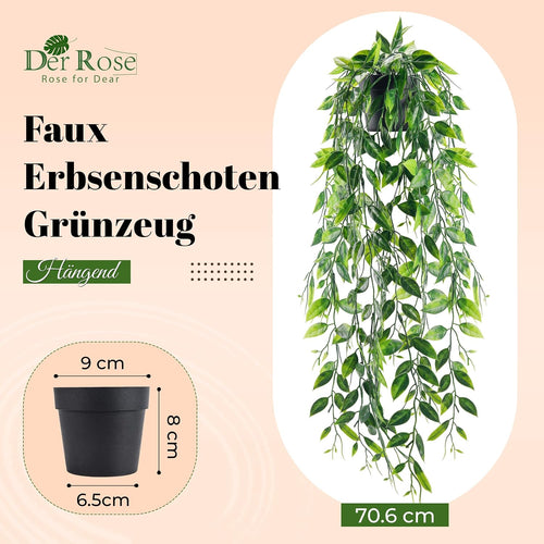 Der Rose Kunstpflanze Künstliche Pflanzen Hängepflanze Künstlich Hängend Fake Plant Kunstpflanzen Wand Für Wohnzimmer Wanddeko Zimmer Bücherregal Deko Aesthetic Room Decor
