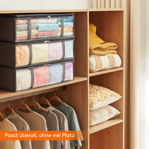 Lifewit 2 Stück 40L Unterbett Aufbewahrungsbox, Faltbare Unterbettkommode