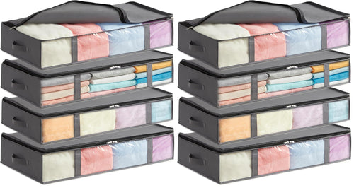 Lifewit 2 Stück 40L Unterbett Aufbewahrungsbox, Faltbare Unterbettkommode