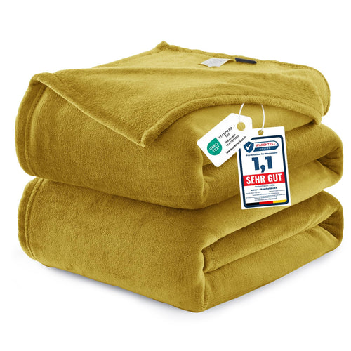 WAVVE Kuscheldecke Flauschig Decke Tagesdecke 150x200 - Sofadecke Grau