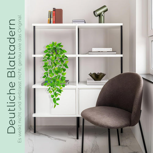 Der Rose 86CM Künstliche Pflanzen wie echt Efeutute für Wand Zimmer Deko