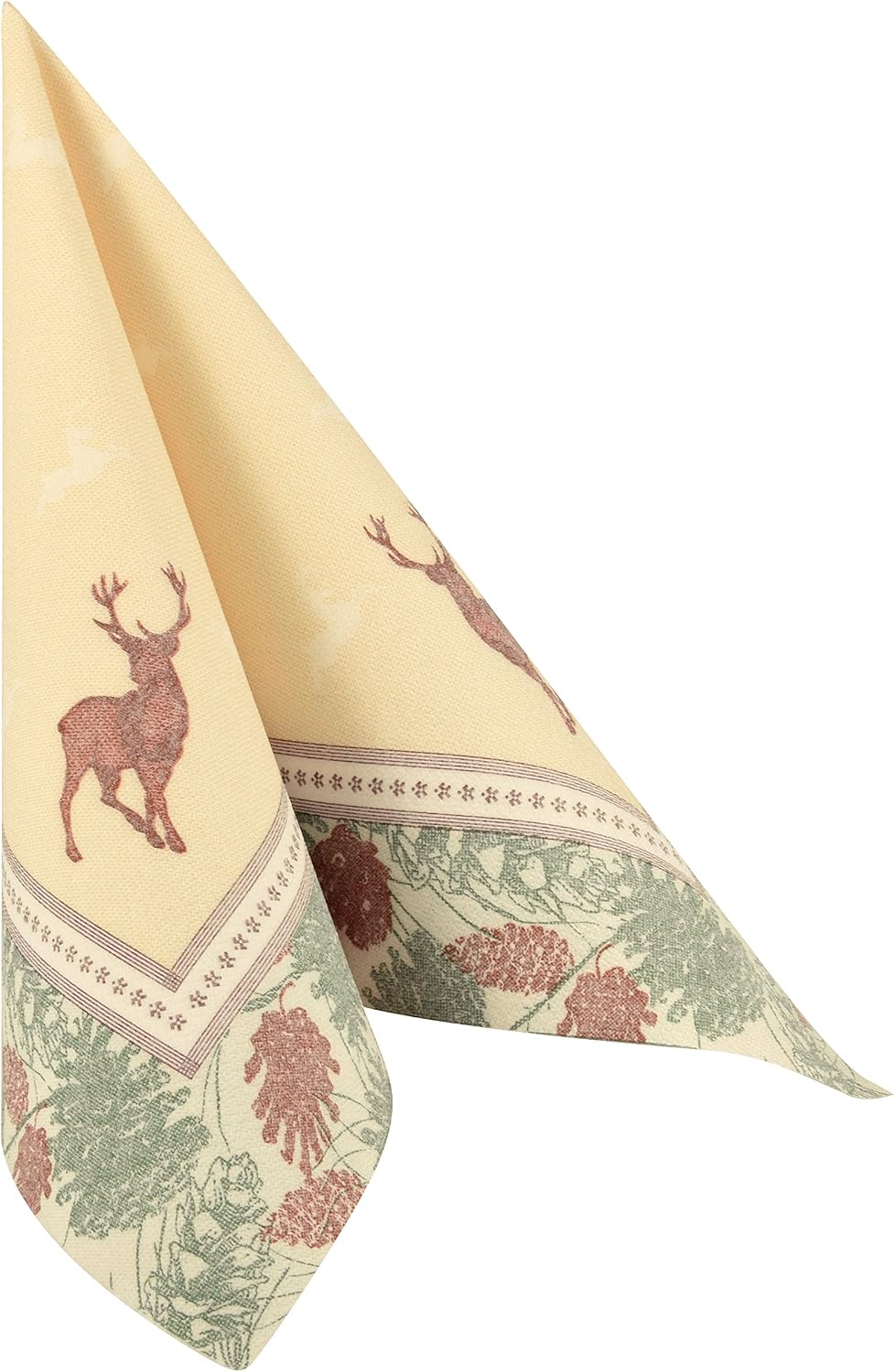 Papstar, 50 Servietten "ROYAL Collection" 1/4-Falz 40 cm x 40 cm "Majestic Deer", #85654