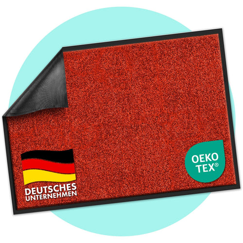 casa pura Schmutzfangmatte Rhine, Fußmatte, Türmatte für Eingangsbereich, Fußabtreter, Türvorleger, Sauberlaufmatte (40x60 cm, Grün)