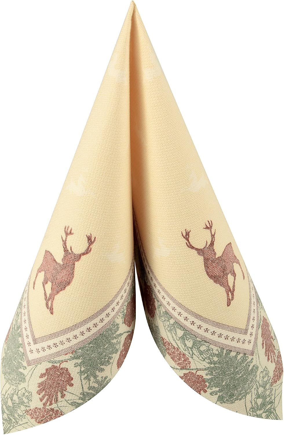 Papstar, 50 Servietten "ROYAL Collection" 1/4-Falz 40 cm x 40 cm "Majestic Deer", #85654