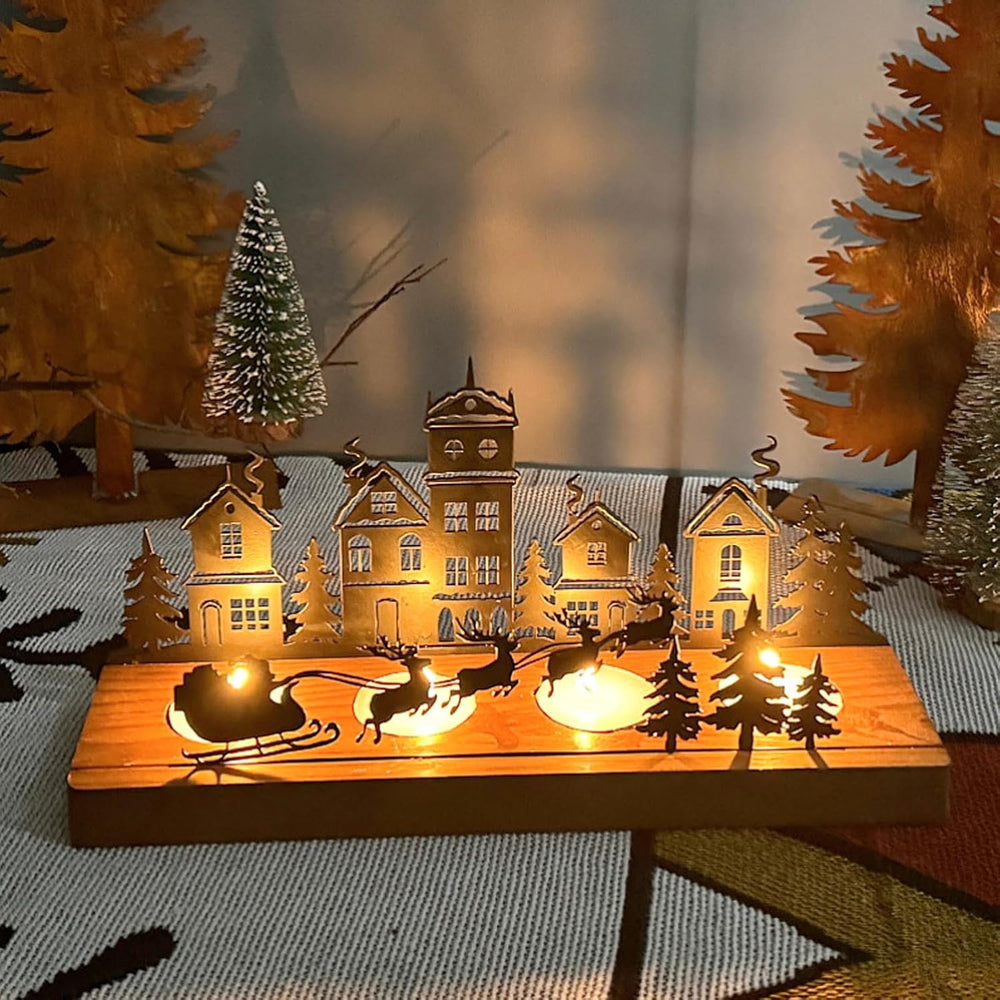Advent Kerzenhalter, Adventskranz Teelichthalter 28 x 12.5 x 8 cm