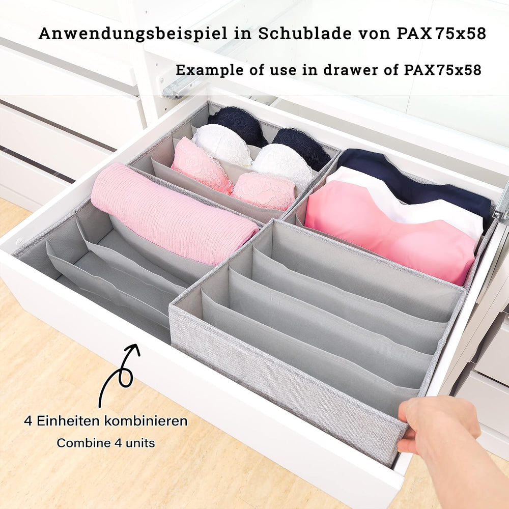 SIMPLE JOY® BH Organizer Modul des PAX75 & PAX100 Organizers für IKEA 4Fach