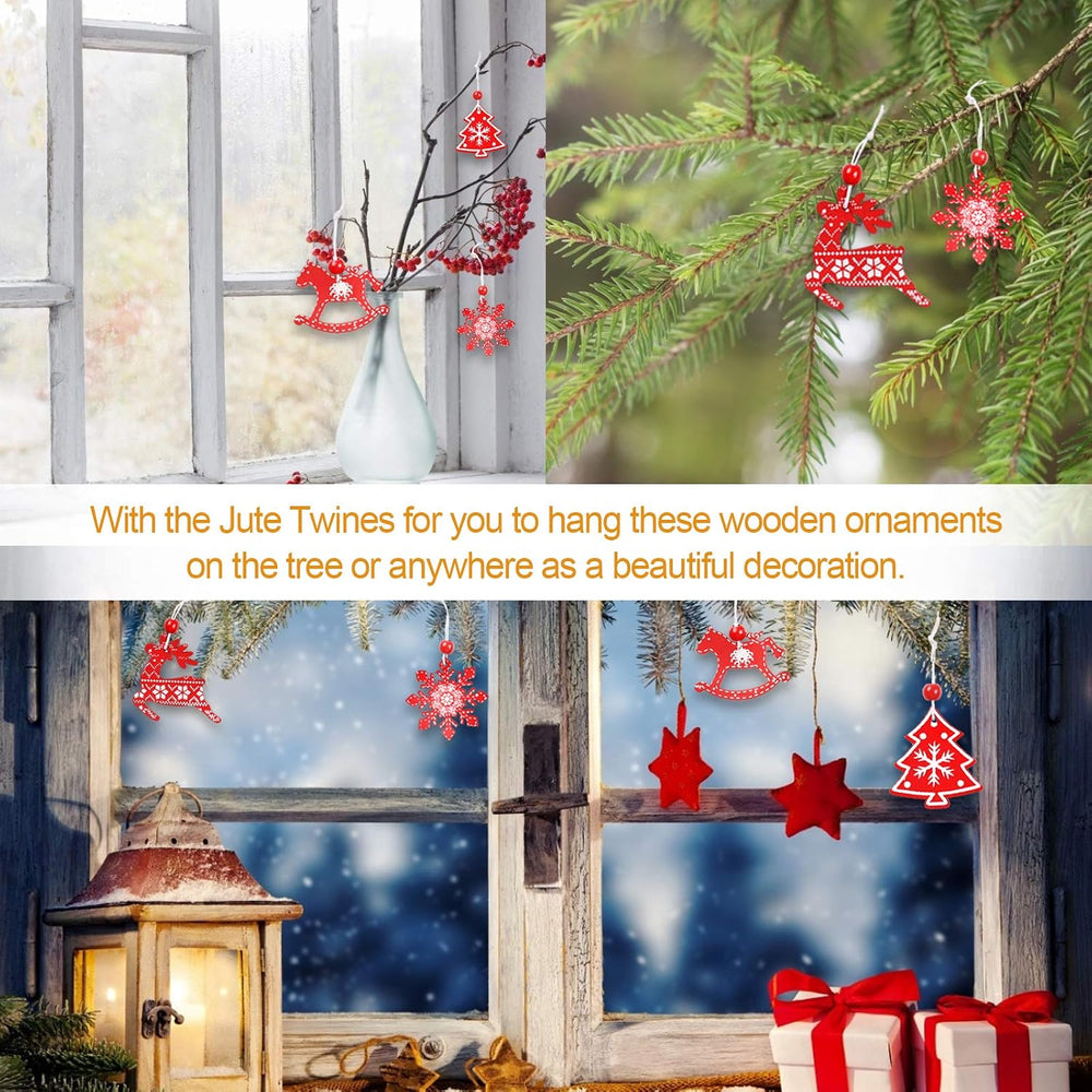 Weihnachtsbaum Deko,Holzanhänger Baumschmuck Weihnachten