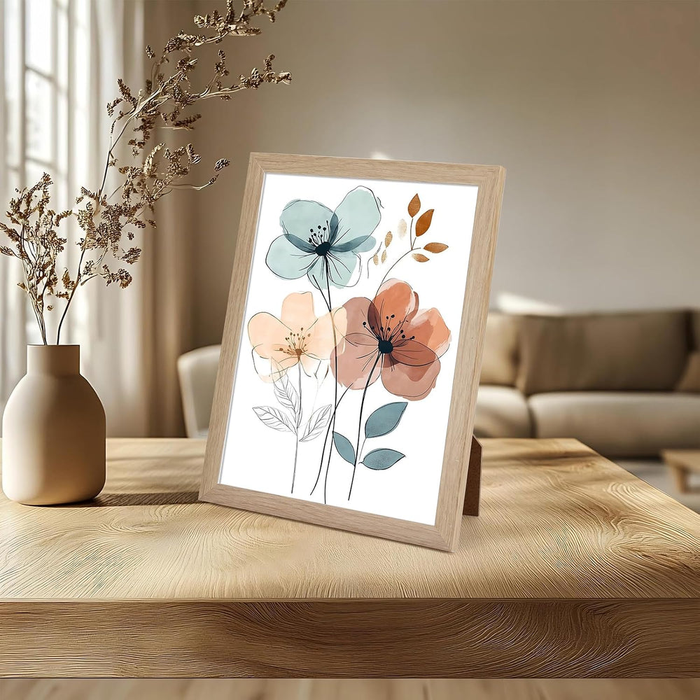 Giftgarden Natur Bilderrahmen 15x20 cm, Holzfarbener Fotorahmen
