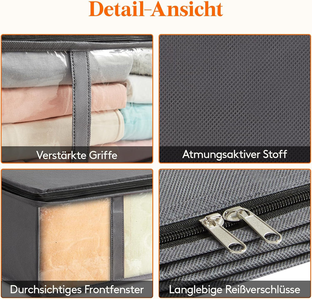 Lifewit 2 Stück 40L Unterbett Aufbewahrungsbox, Faltbare Unterbettkommode