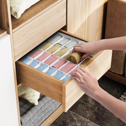 DIMJ Schrank Schubladen Organizer - 48 Fächer (2x24) Socken Organizer